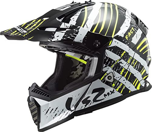 LS2, Crosshelme motorrad Fast evo verve black white, XXL