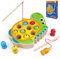 BelleStyle Angelspiel Holz ab 2 Jahre, Montessori Magnetische Angelspiel Holzspielzeug, Motorikspielzeug Angel Spiel für Kinder Lernspielzeug Holzpuzzle Fische Angeln Geschenk Für Mädchen und Jungen