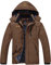 YSENTO Herren Wasserdicht Skijacke Atmungsaktiv Fleece-Futter Winterjacke Warm Funktionsjacke Outdoor Wanderjacke(Kaffee,L)