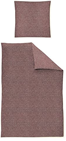 Irisette Flausch-Cotton Bettwäsche Set Mink 8835 Mauve 155 x 220 cm + 1 x Kissenbezug 80 x 80 cm