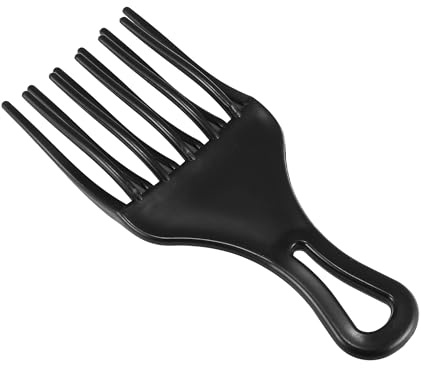 VOCOSTE Afro Peine de pelo pequeño tenedor de pelo, herramienta de peinado de peluquería para cabello rizado para hombres y mujeres, plástico, negro