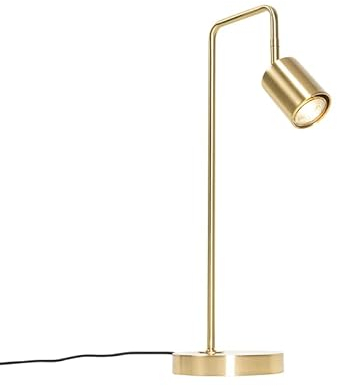 Qazqa java - Lampe de table - 1 lumière - L 15 cm - Doré/Laiton - Moderne - éclairage intérieur - Salon I Chambre I Cuisine I Salle à manger
