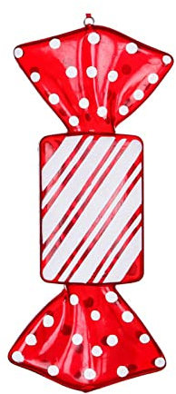 Weihnachtsdeko Candy Transparent Rot Weiß Feines Pulver Schaufenster Weihnachtsbaum Deko 40cm Big Candy Deckenheizstrahler Gas Terrasse (D, One Size)