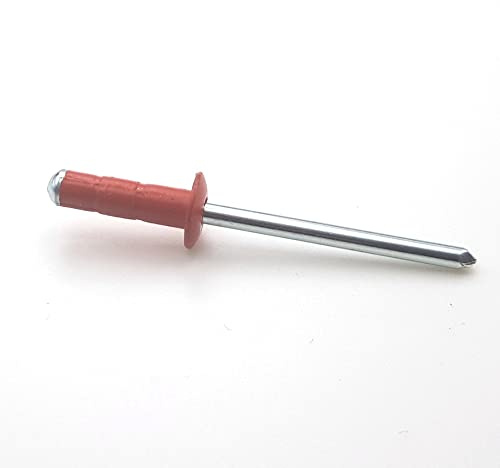 RIVETS AVEUGLE 4,8X15 MM RAL 3020 rouge signalisation DIN 7337A ALU PAR 100