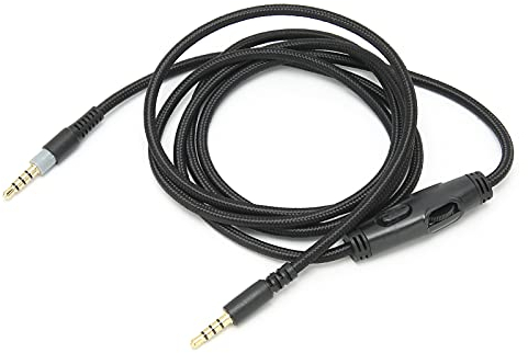 Kopfhörer-Audiokabel, 3,5-mm-Stecker-zu-Stecker-Audiokabel mit Lautstärkeregler für HyperX Cloud, für HyperX Cloud Alpha
