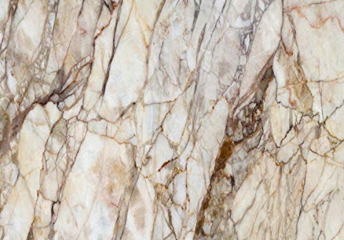 wandmotiv24 Fototapete Marmor braun grau weiß, 400 x 280 cm - selbstklebende Strukturtapete, Wanddeko, Wandbild, Wandtapete, Stein Steine Marmoroptik M6561