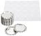 PATIKIL 1 Inch Flat Decorative Bottle Caps, 20 Set Craft Bottle Pendant Trays Double Sides Printed with Clear Resin Stickers for DIY Craft, Silver Tone