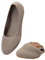 Puxowe Damen Ballerina Runde Zehe Stricken Flache Schuhe Komfort Weich Slip On Ballerina Walking Flats Schuhe für Frauen Niedriger Keil Lässig 39.5 EU Khaki