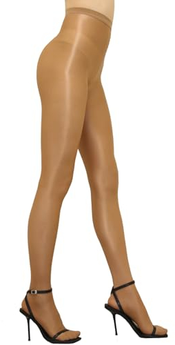 GOCBOBO Danza Calcetines Medias Pantalones Ajustados De Dance Medias De Seda Brillante 70D Marrón