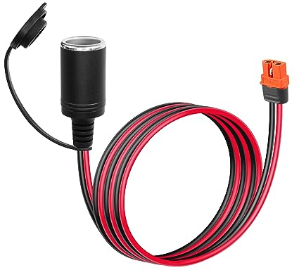 GINTOOYUN 14AWG Zigarettenanzünder weiblicher Stecker zu XT60I-F Stecker Netzkabel DC12V/24V Zigarettenanzünder weiblicher Stecker zu XT60I-F Stecker Netzkabel für Auto Kühlschränke,etc(5FT)