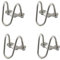 Faspiroty Edelstahl Rohrschelle, U-förmige Schraube, Kreuzrohrschnalle, Crossover-Klemmen, 4 Stück, Silber