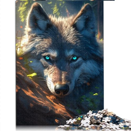 Jigsaw Puzzles for Adults Kids 1000 Piece Jigsaw Puzzle Game Wolves of the forest wooden puzzle Puzzles for 12 year olds Challenging Game Size: 50x75cm