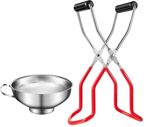 NAMOARLY Canning Jar Lifter Tongs Non-Skid Kitchen Tools Can Clip for Glass Jar Use Spice