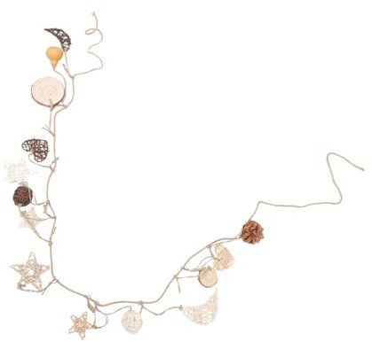 BUGUUYO Boho Weihnachtsdekor Rustikaler Wandbehang Tannenzapfen Girlande Zimmerdekor Für Hochzeit