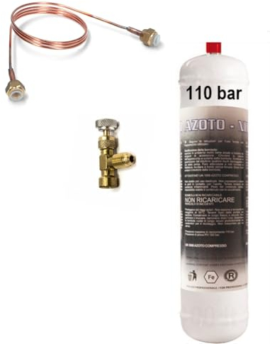 Kit d'azote avec robinet tube capillaire et bouteille de 110 bar pour haute pression essai d'étanchéité systèmes de climatisation réfrigérateurs