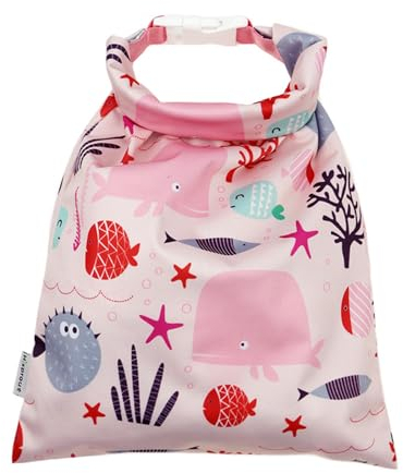 Borsa Impermeabile Umida/Secca con Fibbia, Lavabile Riutilizzabile per Pannolini Umidi, Costumi da Bagno Bagnati (Rosa)