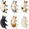 Katzen-Kühlschrankmagnete, 6 liegende Katzen-Kühlschrankmagnete, Mini Kawaii Deko-Magnete für die Küche mit starkem Magneten, lustige/Niedliche Kätzchen-Kühlschrankmagnete