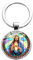 Générique Schlüsselanhänger, Taschenschmuck Jesus Christus, heiliges Herz, Stahl., silber, 5,6 x 2,8 cm