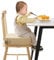 TOTIDYH SitzerhöHung Stuhl Kind PU Waschbar Zerlegbar 10cm SitzerhöHung Sitzkissen Kinder mit 2 Sicherheitsschnalle Gurt Tragbare KindersitzerhöHung Rutschfeste StuhlerhöHung Kinder (Khakifarbe)