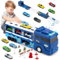 Sitodier Transport Truck Auto Spielzeug für Jungen, Rennstrecke Lastwagen Spielzeug für Kinder im Alter von 3 4 5 6 mit 6 Rennwagen, Transporter Träger Lastwagen Fahrzeuge Spielzeug für Jungen Mädchen