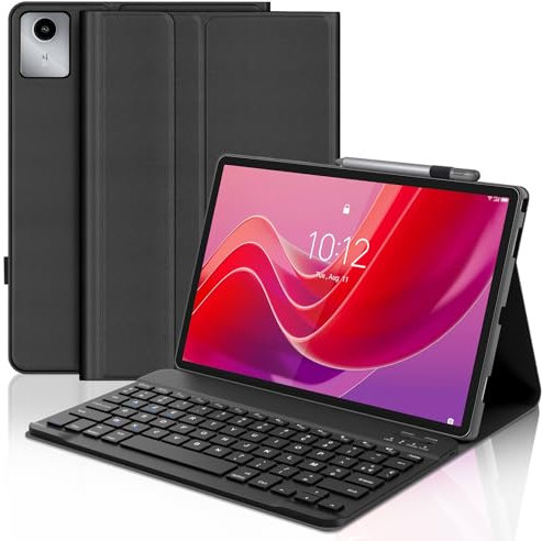 FOGARI Clavier pour Lenovo Tab M11 11'' 2024 | AZERTY Français Clavier Bluetooth sans Fil, Intelligent Housse Clavier pour Lenovo Tab M11 Tablette TB-330XU/330FU - Noir