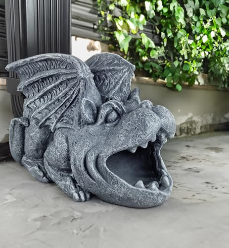 Wasserspeier-Statuen, Gartendekoration, Harz-Statue, Outdoor-Dekoration, Tier-Fallauslauf-Umlenker, dekorative Dachrinnenverlängerung, 7,6 cm, Fallrohrverlängerung, Umlenker, Spritzblock