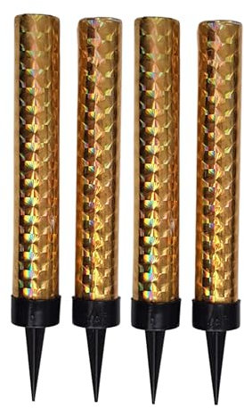 10cm Fountain Candles 4pk Gold & Silver, Ideal for: Birthdays, Weddings, Anniversaries, Restaurants and Special Celebrations (Gold)