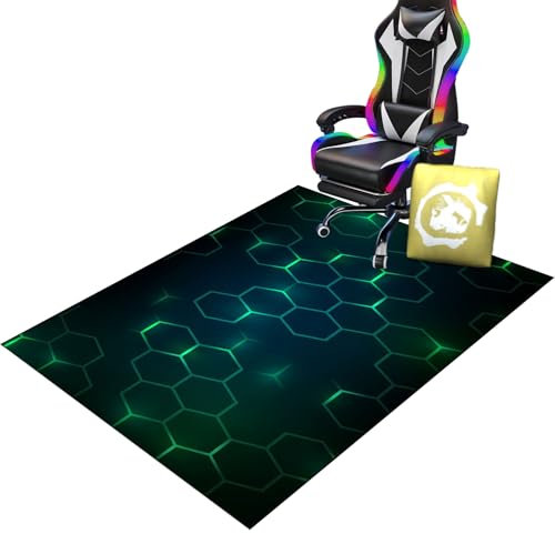 Bodenschutzmatte für Teppiche rutschfest, Rechteckig Bodenmatte, Stuhlunterlage Gaming Bürostuhl Stuhlmatten, Bürostuhl Matte, Schreibtischstuhl Unterlage für Parkett, Laminat, Hartböden 70 x 100 cm