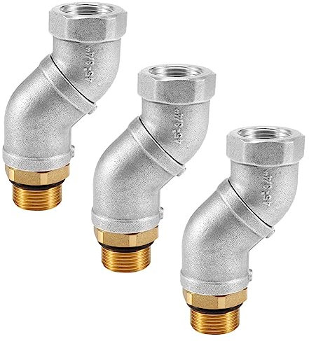 Sizoriruk 3X 3/4 Kraftstoffschlauch Swivel 360 Drehbarer Anschluss für Kraftstoffdüse Multi Plane Fuel Plane Swivel