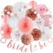 Hen Party Decoration Rose Gold and Pink Bridal Shower Decorations Bride To Be Banner White Pink Rosa Gold Paper Fans Pom Poms Paper Lanterns for Bachelorette Engagement Wedding Party Decor
