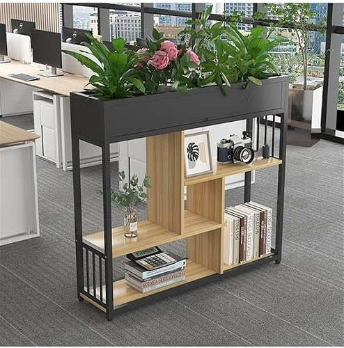 Shelves , Book Storage Shelf with Metal Frame Plant Stand Shelf Room Divider Shelf Room Separator Privacy Partitions Freestanding Multifunctional Display Stand for Home Office(C,120*29*110cm)