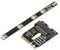 xiwai Adaptateur d'extension PCI-E 4.0 NGFF 2230 A+E-Key mâle vers M-key femelle NVME avec support pour carte mère d'ordinateur portable SSD 2280