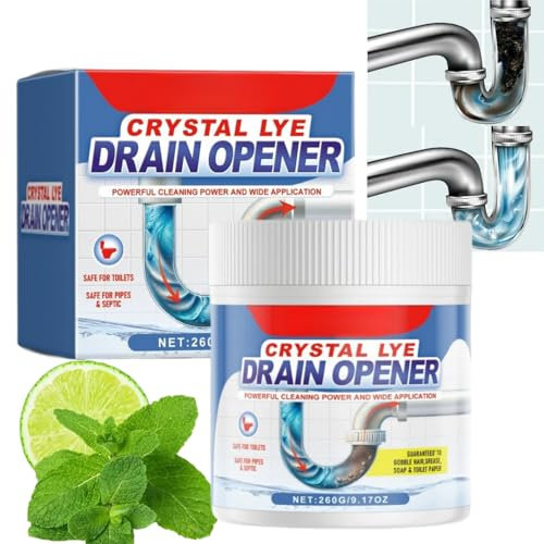 Drain Opener Powder,Sink & Drain Cleaner Powder,Powerful Pipe Dredging Agent,Dr/ain Blockage Clean/er,D/rain Clog Remover,Dr/ain Blockage Clea/ner,Pipe Dredge Deodorant,Toilet Unblocker Heavy Duty