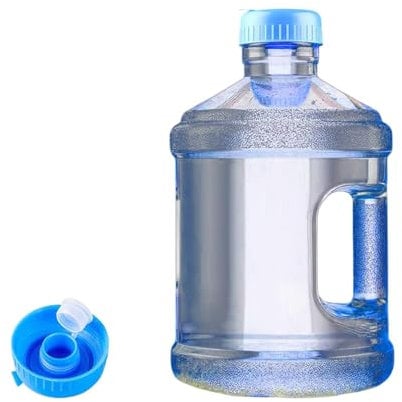 MERIGLARE Wasserspender Flasche Verdickter, Wiederverwendbarer Reine Wasserflasche, Mineralwasserflasche, Wiederverwendbare Plastikflasche, Tragbarer Wassereimer mit Henkel, 3 Liter
