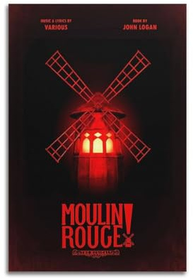 PPOXXFFE Moulin Rouge Poster, dekoratives Gemälde, Leinwand, Wandposter und Kunstdruck, moderne Familienschlafzimmer-Dekoration, Poster, 20 x 30 cm