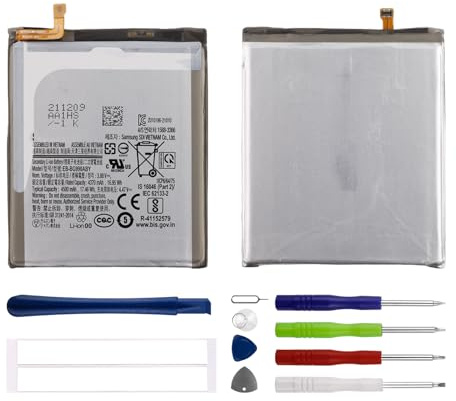 Duotipa Batterie de rechange EB-BG990ABY 4370 mAh compatible avec Samsung Galaxy S21 FE 5G SM-G990B avec kit d'outils de réparation