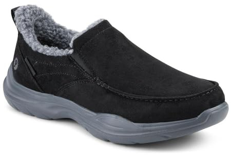 Pavers Just Step In Wide Fit Rugged Slippers - Black Size 9