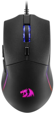 Redragon M730 Wired RGB Gaming Mouse, 10000 DPI Lightweight Optical Mouse with 6 Programmable Buttons, Software Supports DIY Keybinds for PC Computer Windows Mac Laptop, Black