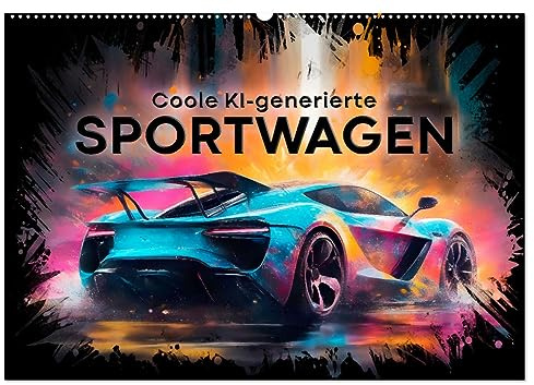 Coole KI-generierte SPORTWAGEN (Wandkalender 2026 DIN A2 quer), CALVENDO Monatskalender: Das Feeling dynamischer Straßenszenen (CALVENDO Mobilitaet)