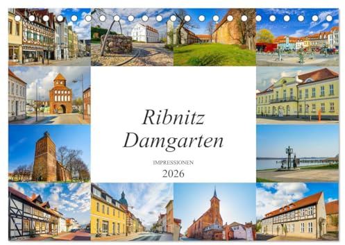 Ribnitz Damgarten Impressionen (Tischkalender 2026 DIN A5 quer), CALVENDO Monatskalender: Zwölf einmalig schöne Bilder der Stadt Ribnitz Damgarten (CALVENDO Orte)