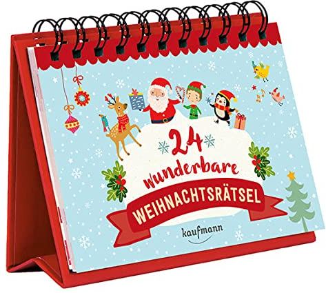 24 wunderbare Weihnachtsrätsel (Adventskalender für Erwachsene: Aufstell-Buch mit Rätseln)