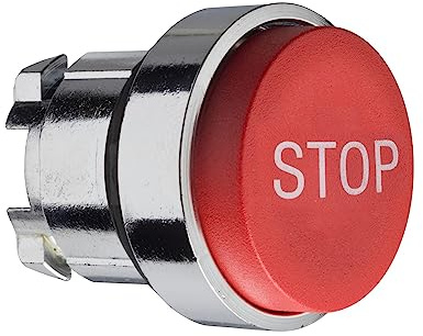 Schneider ZB4BL434 Frontelement rund für Drucktaster, ohne Rastung, vorstehend, Stop, Rot, Durchmesser 22 cm