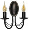 Licht-Erlebnisse Wandleuchte Metall Braun Antik Küche Flur Wohnzimmer T:15 cm E14 max. 60 Watt inkl. Kerzen Klassische Wandlampe Schlafzimmer WIOLETTA