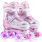 Hikole Rollschuhe für Mädchen, verstellbare leuchtende Rollschuhe für Kinder Anfänger, M(31-34)
