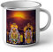 Fabulous Emaillierter Metallbecher 284ml Arunachala Heiliger Berg Shiva Indien Götter Tempel
