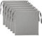 Brandsseller Sitzkissen Stuhlkissen kariert Kissen Sitzpolster - 40 x 40 cm (6er-Set, grau)