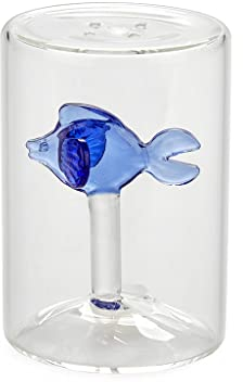 Balvi Salero Fish Color Azul con Figura en Forma de pez Borosilicato