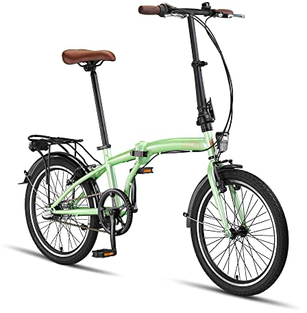 PACTO ELEVEN 20 Zoll Hochwertiges Faltfahrrad 27cm Stahlrahmen, Shimano Nexus 3 Speed Gänge, Faltbares Citybike Einfach Zu Falten In 10 Sekunden, Klappbares Fahrrad V-Brakes Folding Bicycle (Mint)