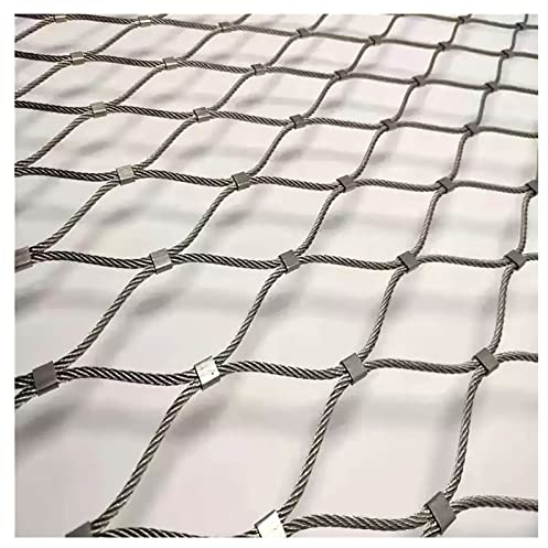 DTVEW 304 Edelstahl-Seilnetz, Multifunktionales Metallgeflecht, Maschendrahtzaun, Gartenzaun, Horizont Geflügelnetz Easy, Beweglicher Begrenzungszaun Ohne Strom(0.8x2m)