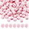 BEEFLYING 20 Pièces Perles en Silicone pour Lettres cubiques Rose Perles Alphabet dés carrés 12mm Perles d'espacement initiales à Large Trou pour la Fabrication de Porte-clés (Lettre X)